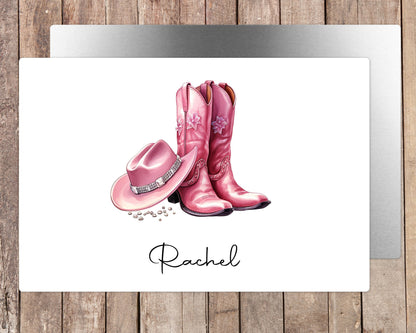 Pink cowgirl hat & boots Cushion